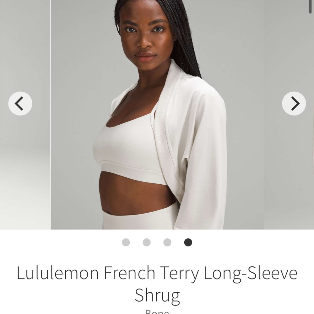Lululemon Athletica Cream Long-Sleeve Shrug